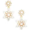 Leith Snowflake Drop Earrings In Gold