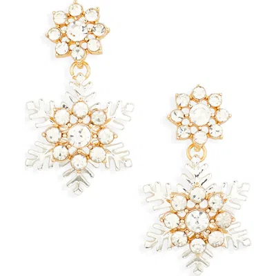 Leith Snowflake Drop Earrings In Gold