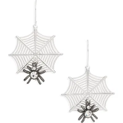 Leith Spiderweb Drop Earrings In Metallic