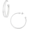 Leith Split Hoop Earrings In Metallic