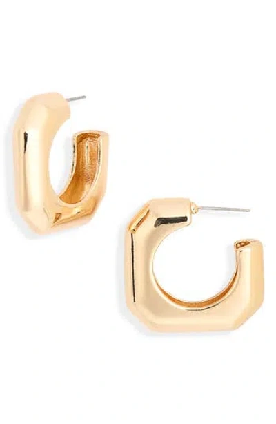 Leith Squared Hoop Earrings In Gold