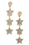 Leith Star Linear Drop Earrings In Gold