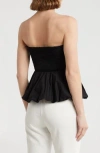 Leith Strapless Corset Bubble Hem Top