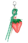 Leith Strawberry Bag Charm In Pink