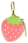 Leith Strawberry Case Bag Charm In Brown