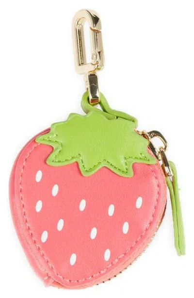 Leith Strawberry Case Bag Charm In Brown