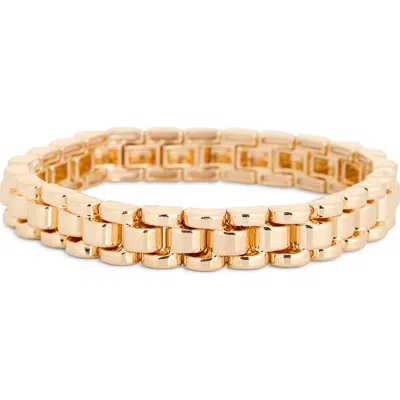 Leith Stretch Watchband Bracelet In Gold