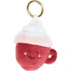 Leith Stuffed Latte Bag Charm In Red