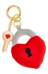 Leith Stuffed Lock Bag Charm In Red