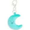 Leith Stuffed Moon Bag Charm In Blue