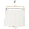 Leith Suiting Mini Skort In Ivory- Grey Chia Pinstripe