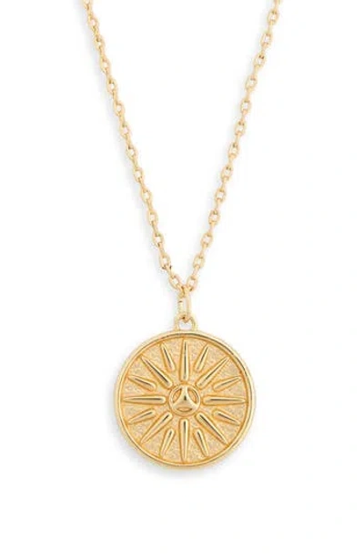Leith Sun Disc Pendant Necklace In Gold