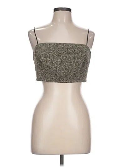 Pre-owned Leith Tank Top Brown Square Neckline Tops