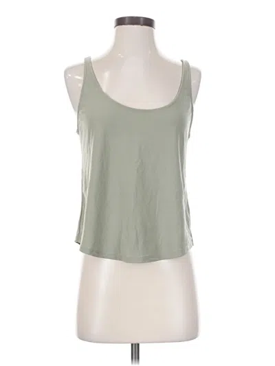 Pre-owned Leith Tank Top Green Halter Neckline Tops