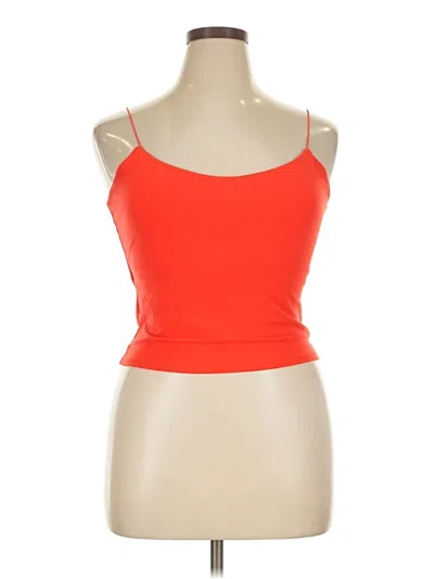 Pre-owned Leith Tank Top Orange Strapless Neckline Tops