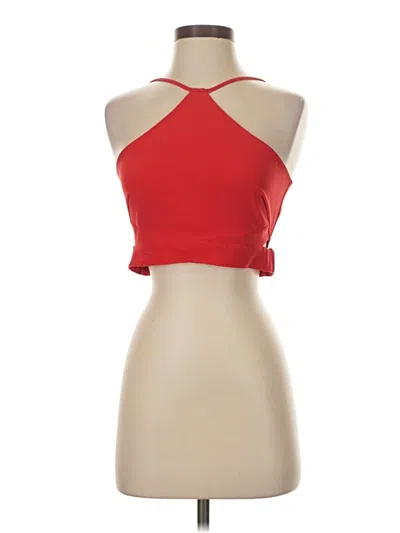 Pre-owned Leith Tank Top Red Halter Neckline Tops