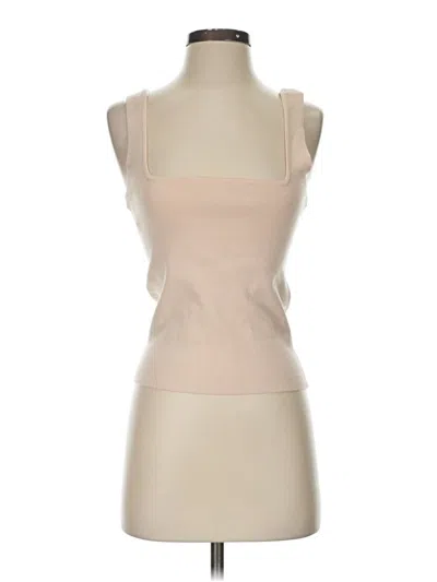 Pre-owned Leith Tank Top Tan Strapless Neckline Tops In Brown