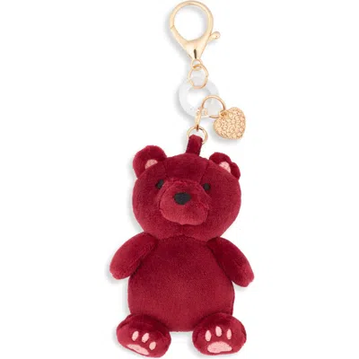 Leith Teddy Bear Bag Charm In Brown Multi- Gold