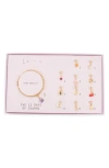 Leith The 12 Days Of Charms Advent Calendar Bracelet Set In Gold
