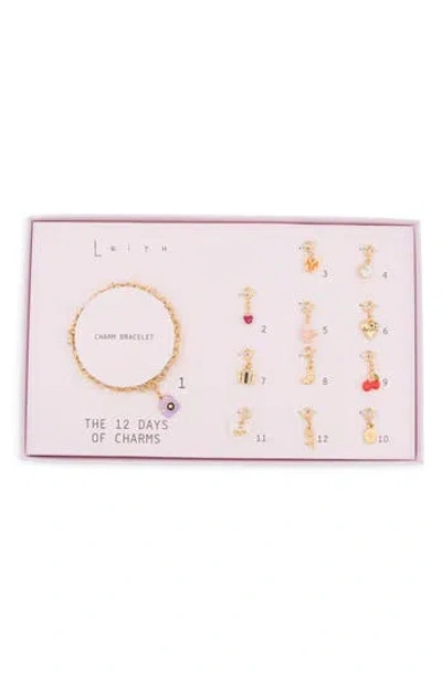 Leith The 12 Days Of Charms Advent Calendar Bracelet Set In Gold