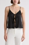 Leith Tie Front Camisole In Black
