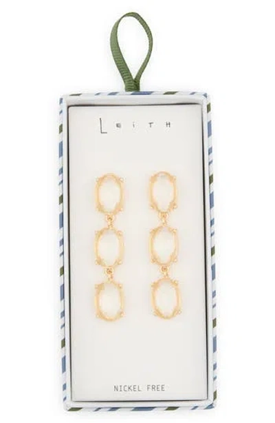 Leith Triple Drop Earrings In Gold