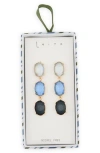 Leith Triple Drop Earrings In Multi