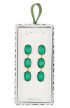 Leith Triple Drop Earrings In Green