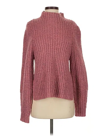 Pre-owned Leith Turtleneck Sweater In Burgundy