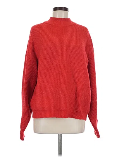 Pre-owned Leith Turtleneck Sweater In Red