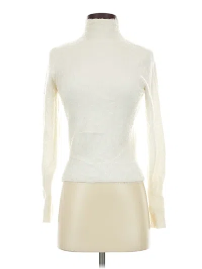 Pre-owned Leith Turtleneck Sweater In White