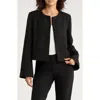 Leith Tweed Crop Jacket In Black