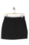 Leith Tweed Flared Miniskirt In Black