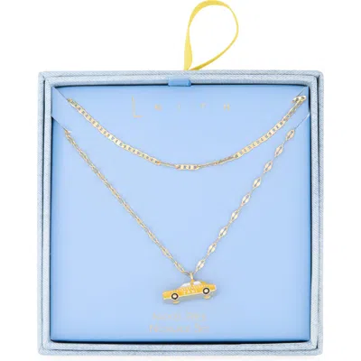 Leith Two Row Taxi Layered Necklace In Gold
