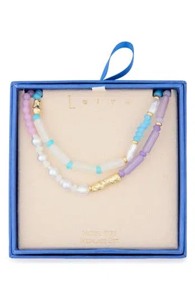 Leith Two-row Beaded Necklace In Multi