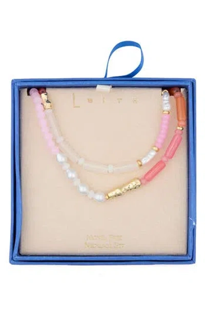 Leith Two-row Beaded Necklace In Multi
