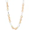 Leith Two-tone Chain Link Necklace In Multi