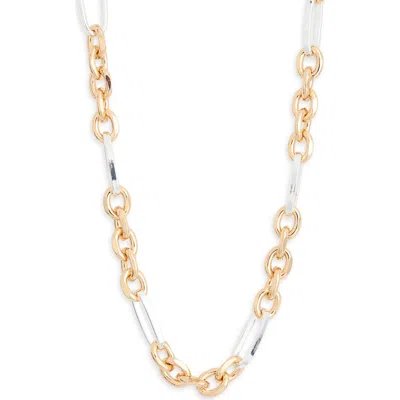 Leith Two-tone Chain Link Necklace In Multi