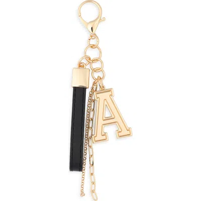 Leith Varsity Initial Bag Charm In Multi