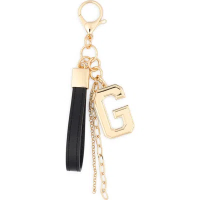 Leith Varsity Initial Bag Charm In Multi