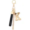 Leith Varsity Initial Bag Charm In Multi