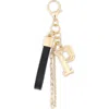 Leith Varsity Initial Bag Charm In Multi