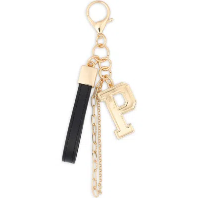 Leith Varsity Initial Bag Charm In Multi