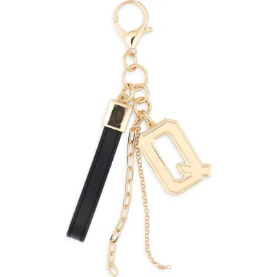 Leith Varsity Initial Bag Charm In Gold