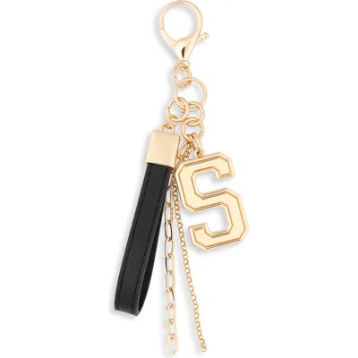 Leith Varsity Initial Bag Charm In Multi