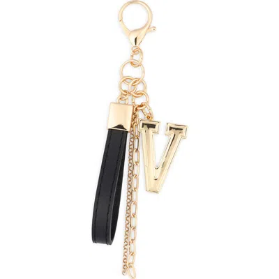 Leith Varsity Initial Bag Charm In Multi