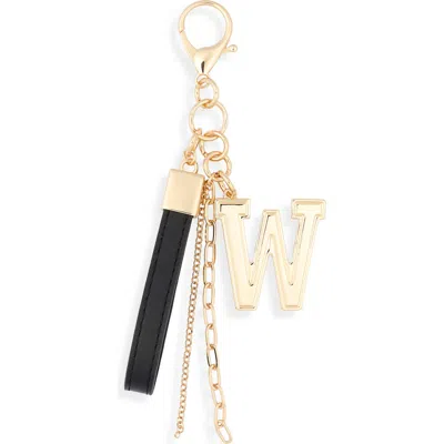 Leith Varsity Initial Bag Charm In Gold