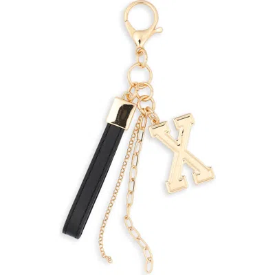 Leith Varsity Initial Bag Charm In Multi