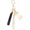 Leith Varsity Initial Bag Charm In Gold