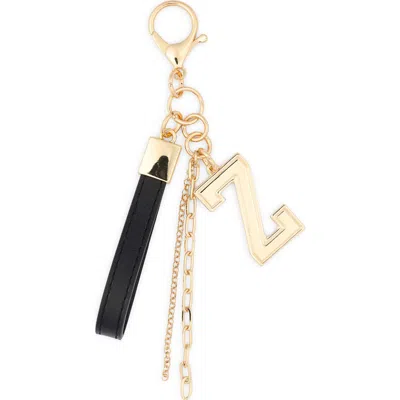 Leith Varsity Initial Bag Charm In Gold